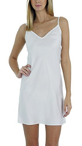 Women V Neck Camisole Full Slip Dress Nightgown - Shop Lev