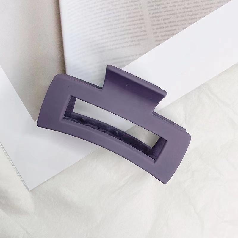6pcs Simple Square Geometric Frosted Hair Claws Clamps