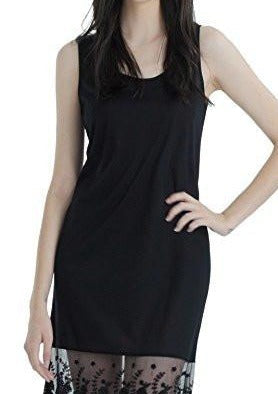 Women's sleeveless full slip for dresses with lace trim - Shop Lev