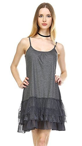 Women's Knit Flare Full Slip with 3 combo ruffle layers - Shop Lev