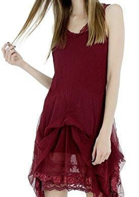 Women Polka Dot Mesh Dress with Pinned up Lace Trim - Shop Lev