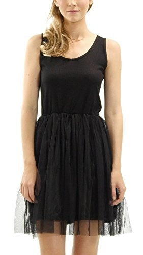Melody Ribbed Knit Tank Slip Dress with Tutu - Shop Lev
