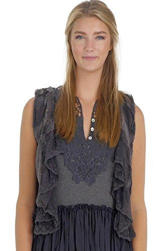 Faux Fur Mini Bolero Vest with Lace Around - Shop Lev