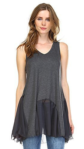 Women's Flare Tank Slip Top Extender with Scoop Bottom - Shop Lev