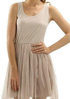 Melody Ribbed Knit Tank Slip Dress with Tutu - Shop Lev