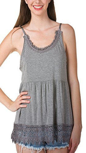 Women's Modal Lace Swing Camisole with adjustable straps - Shop Lev