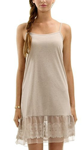 Women's Knit Full Slip with Circle Lace for Lengthening - Shop Lev
