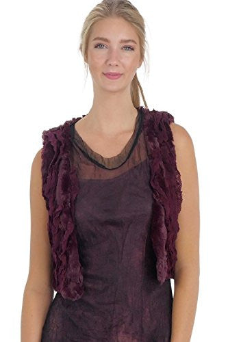 Faux Fur Lace Trimmed Mini Bolero Vest - Shop Lev