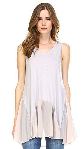 Women's Flare Tank Slip Top Extender with Scoop Bottom - Shop Lev