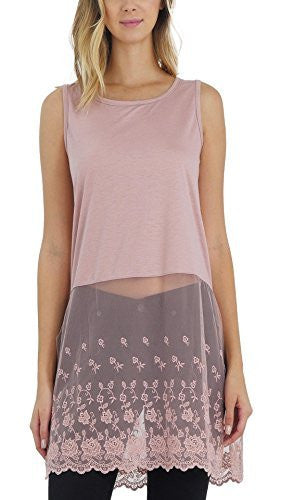 Women Lace Bottom Crop Tank and top extender - Shop Lev