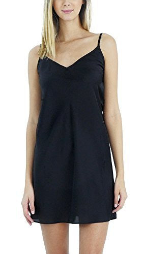 Women V Neck Camisole Full Slip Dress Nightgown - Shop Lev