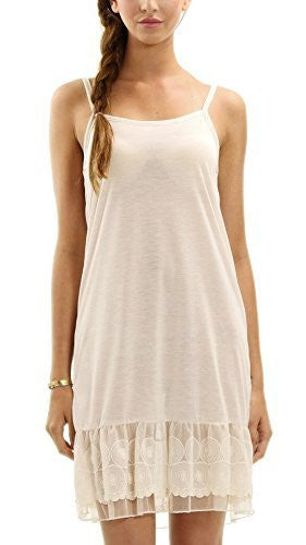 Women's Knit Full Slip with Circle Lace for Lengthening - Shop Lev