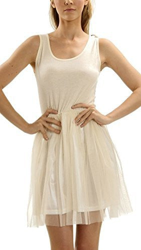 Melody Ribbed Knit Tank Slip Dress with Tutu - Shop Lev