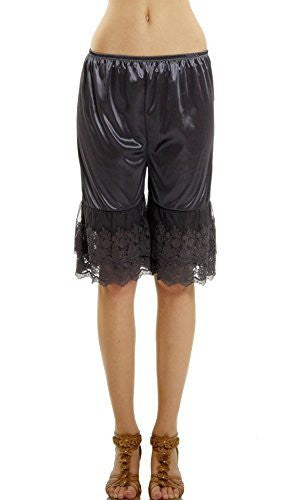 Women's Double Lace Snip-in Satin Pettipants, Pant Slip, Bloomer - Shop Lev