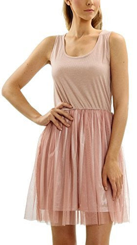 Melody Ribbed Knit Tank Slip Dress with Tutu - Shop Lev