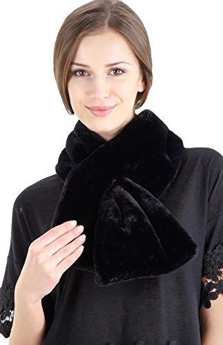 Women's Puffy Faux Fur Hole-In Wrap Scarf - Shop Lev