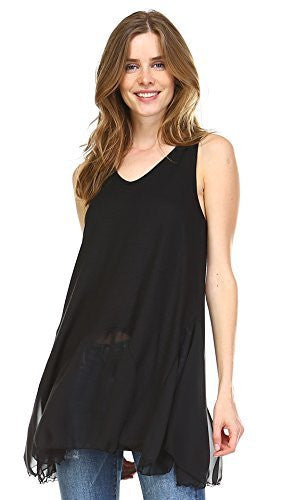 Women's Flare Tank Slip Top Extender with Scoop Bottom - Shop Lev