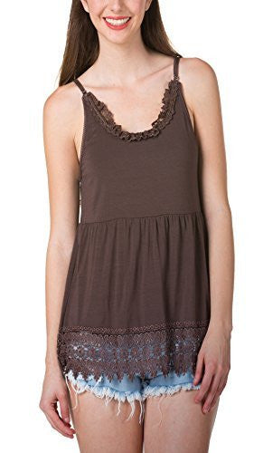Women's Modal Lace Swing Camisole with adjustable straps - Shop Lev