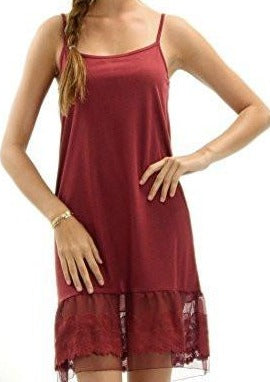 Women's Knit Full Slip with Circle Lace for Lengthening - Shop Lev