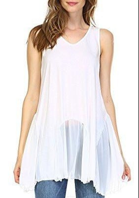 Women's Flare Tank Slip Top Extender with Scoop Bottom - Shop Lev