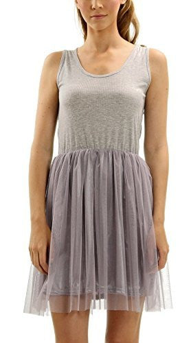 Melody Ribbed Knit Tank Slip Dress with Tutu - Shop Lev