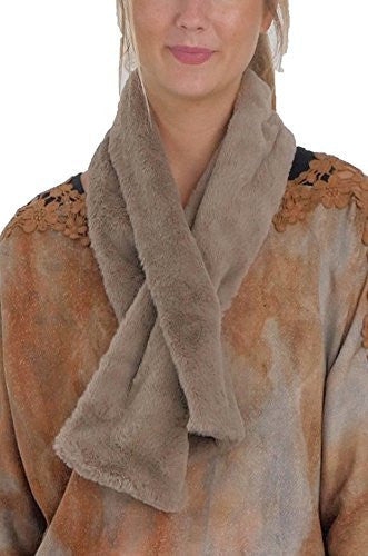 Women's Puffy Faux Fur Hole-In Wrap Scarf - Shop Lev