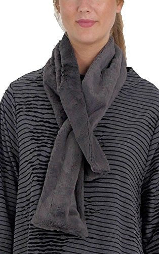 Women's Puffy Faux Fur Hole-In Wrap Scarf - Shop Lev