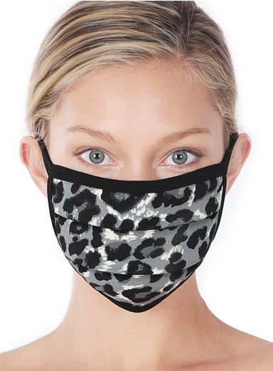 6 Pack Leopard Print Washable Cotton Face Mask