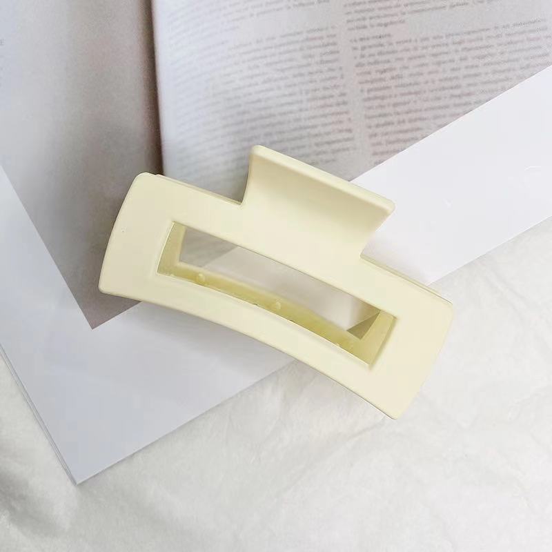 6pcs Simple Square Geometric Frosted Hair Claws Clamps