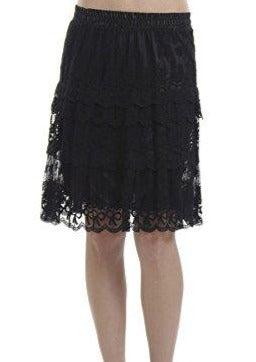 Women's Short Mesh and Ribbon Lace Ruffles Skirt - Shop Lev