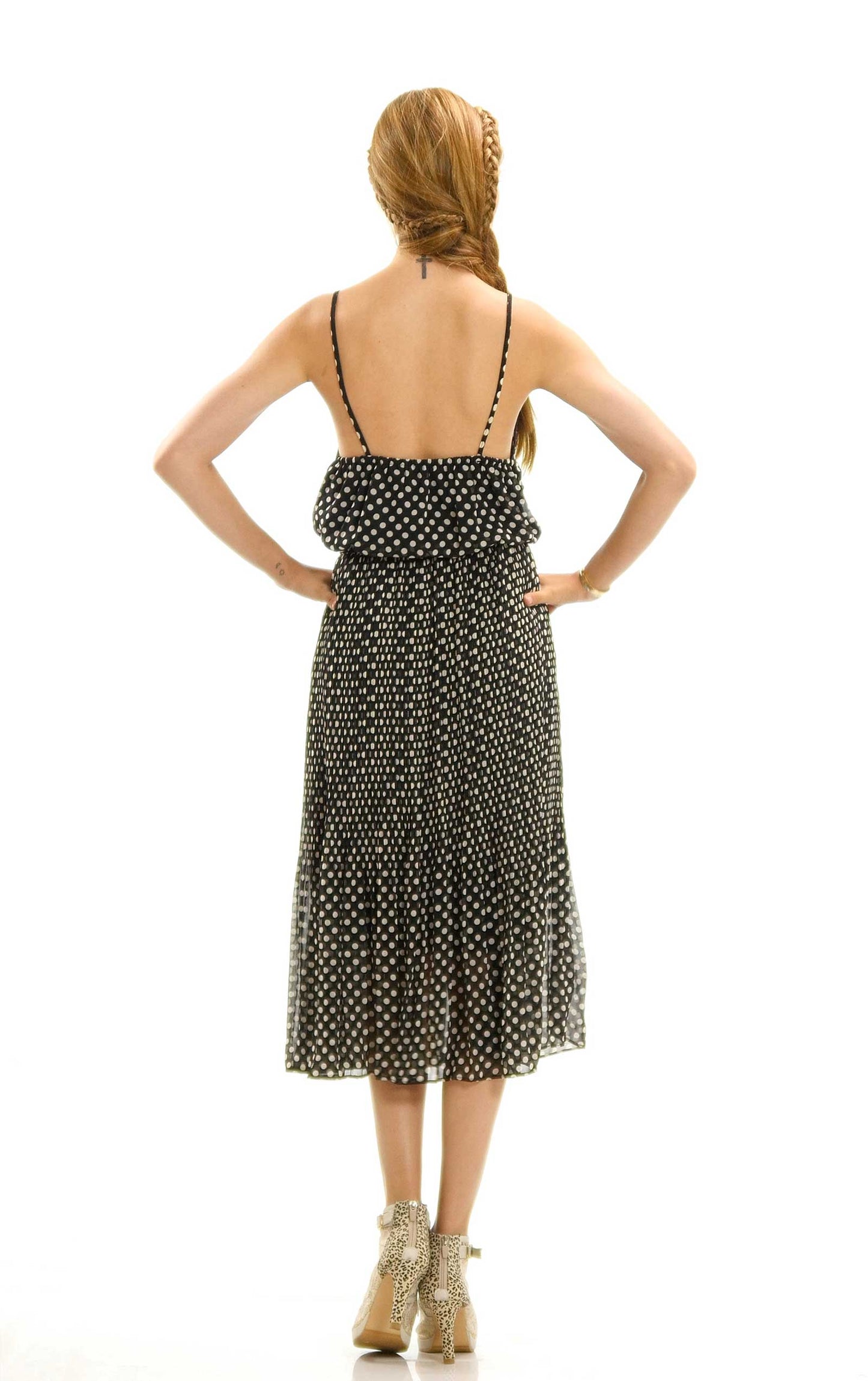 Chiffon Polka Dot Dress - Shop Lev