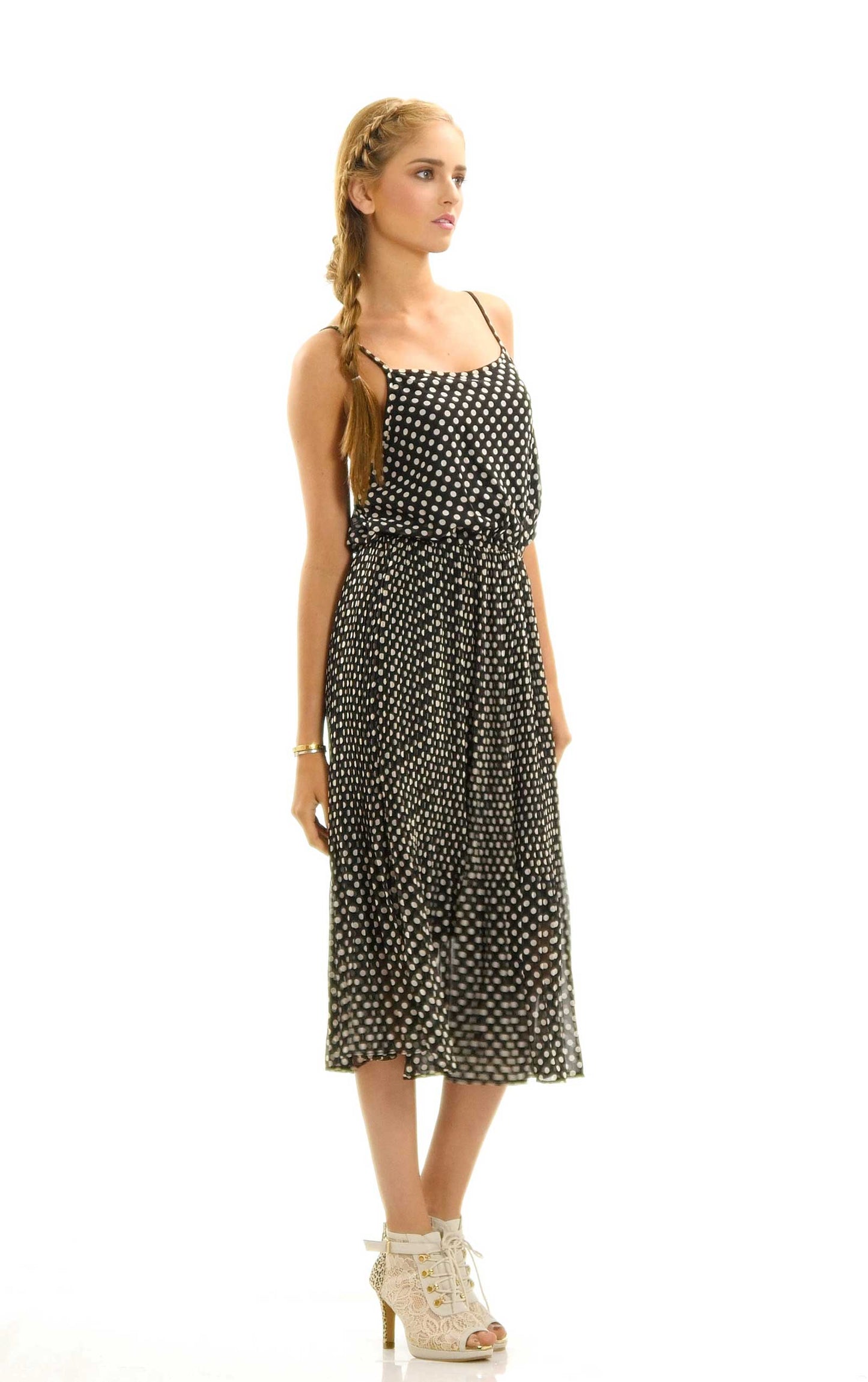 Chiffon Polka Dot Dress - Shop Lev