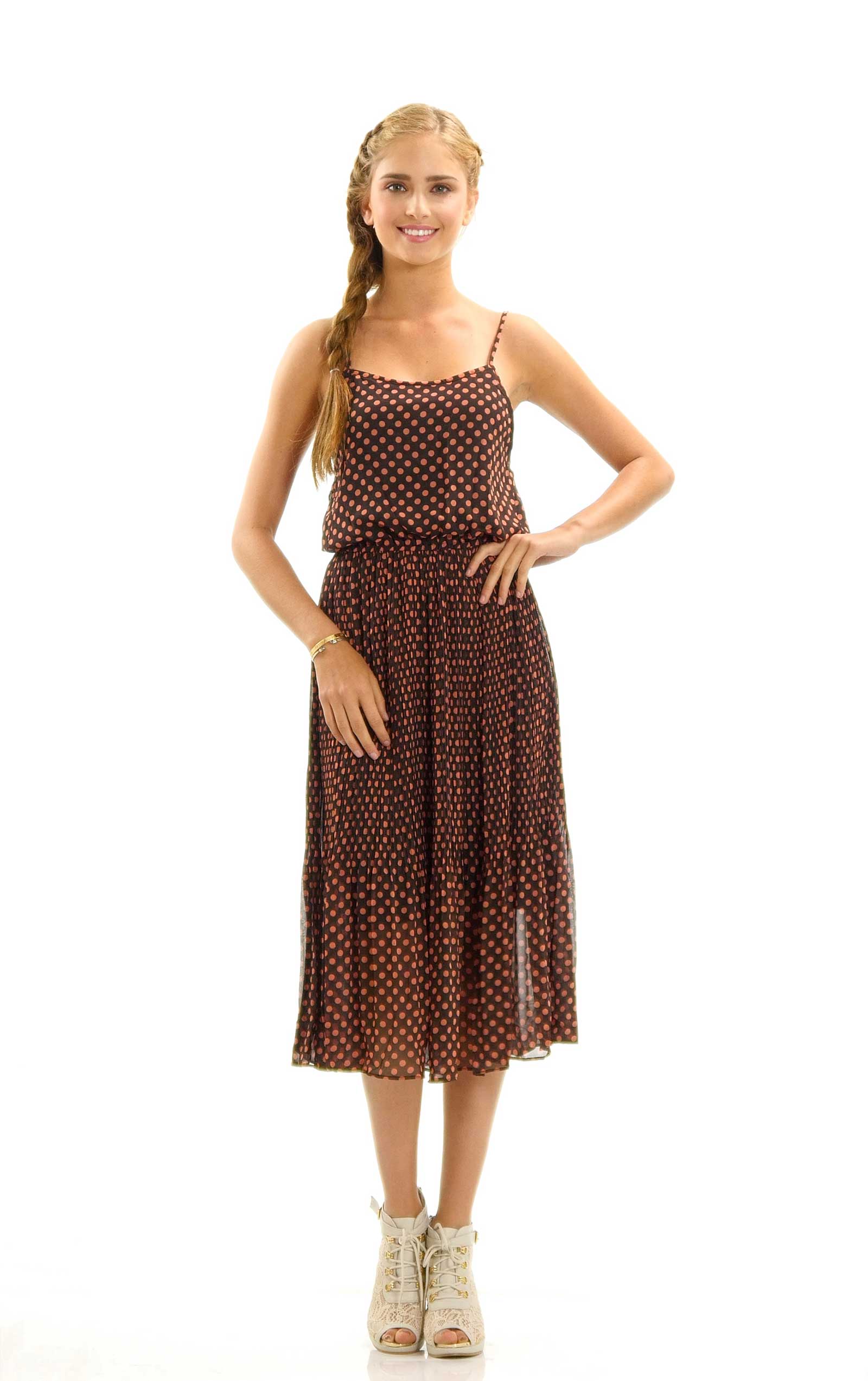Chiffon Polka Dot Dress - Shop Lev
