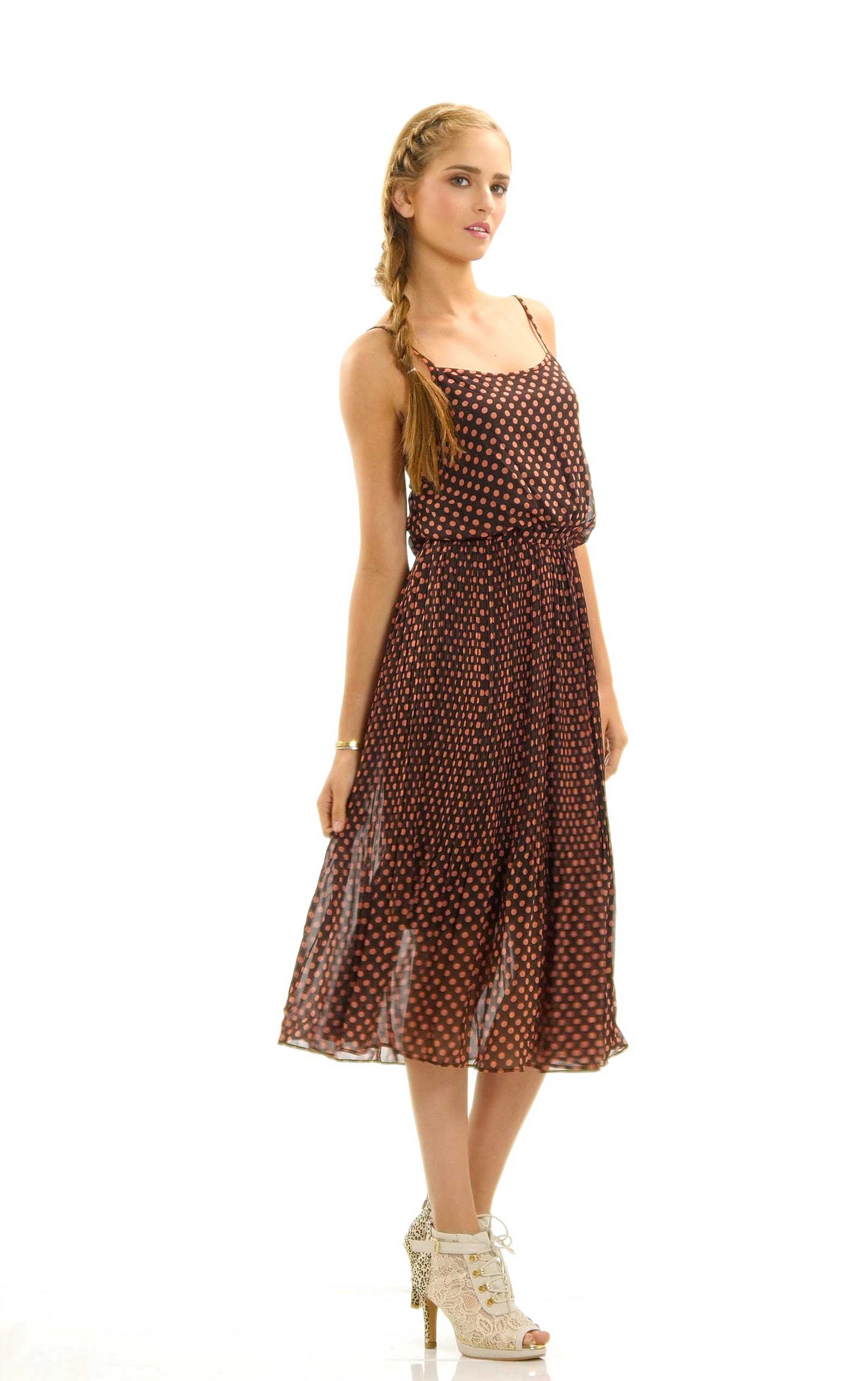 Chiffon Polka Dot Dress - Shop Lev