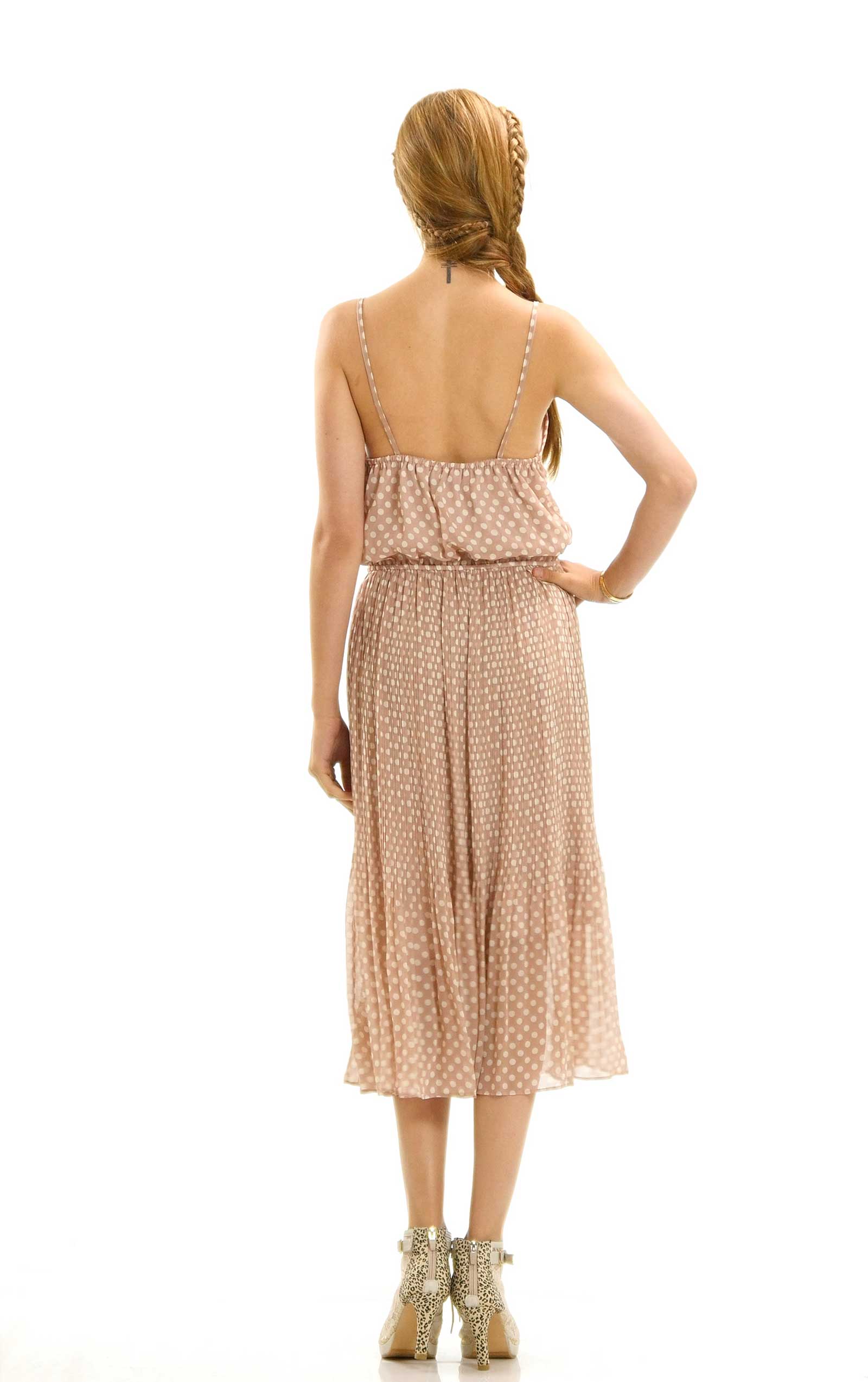 Chiffon Polka Dot Dress - Shop Lev