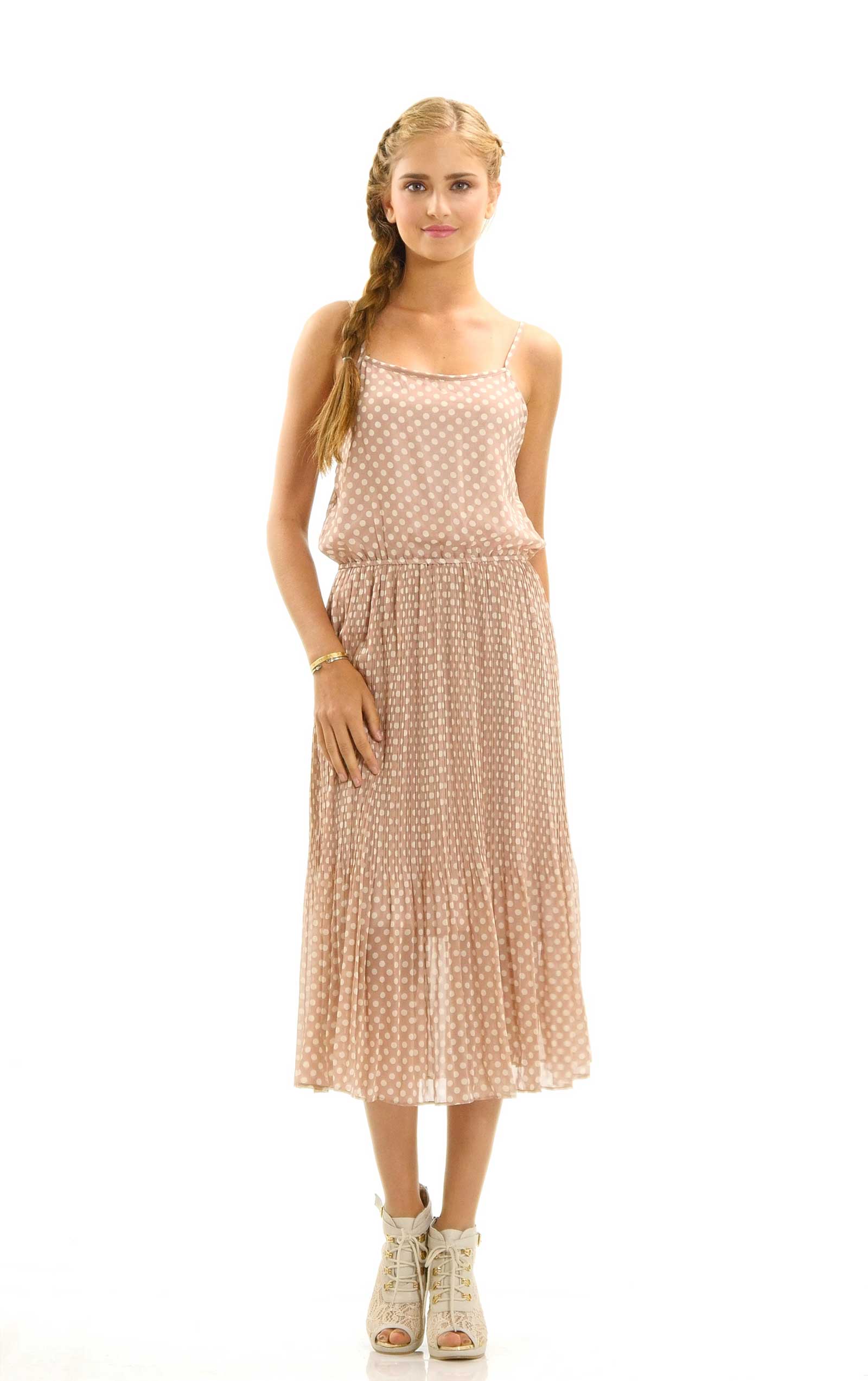 Chiffon Polka Dot Dress - Shop Lev