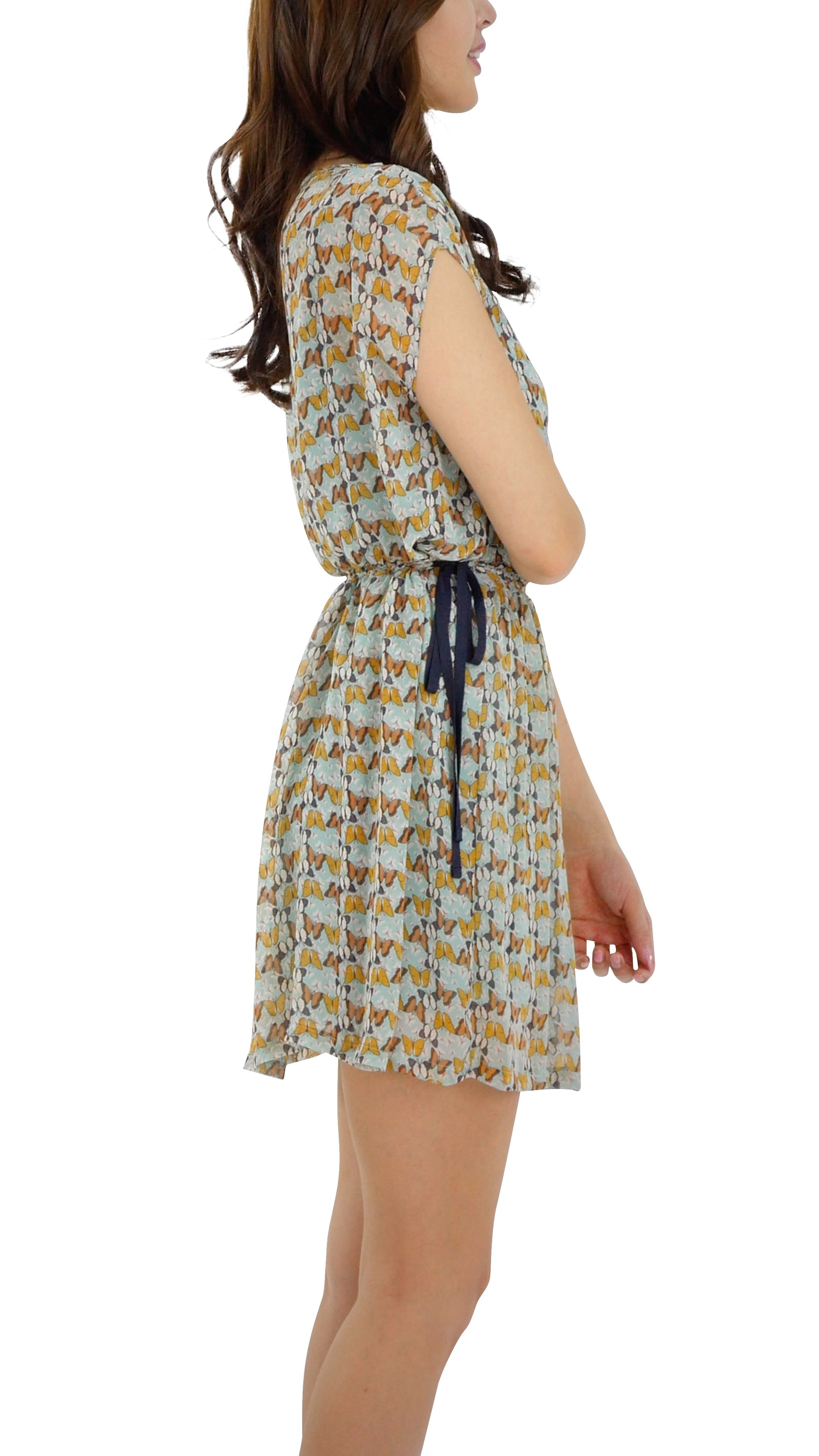 Butterfly Printed Mini Dress - Shop Lev