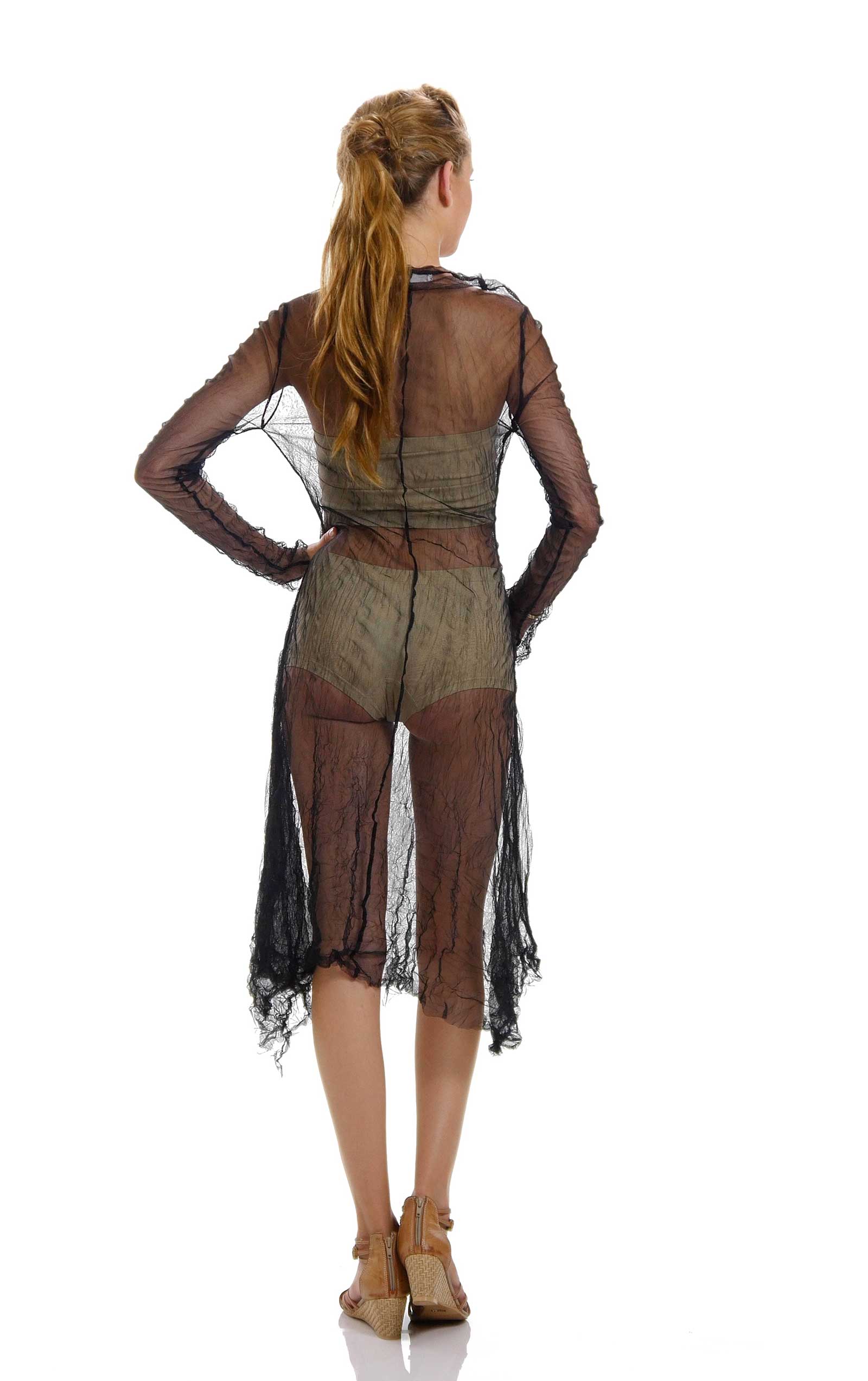 Mesh Long Sleeve Dress/Slip - Shop Lev
