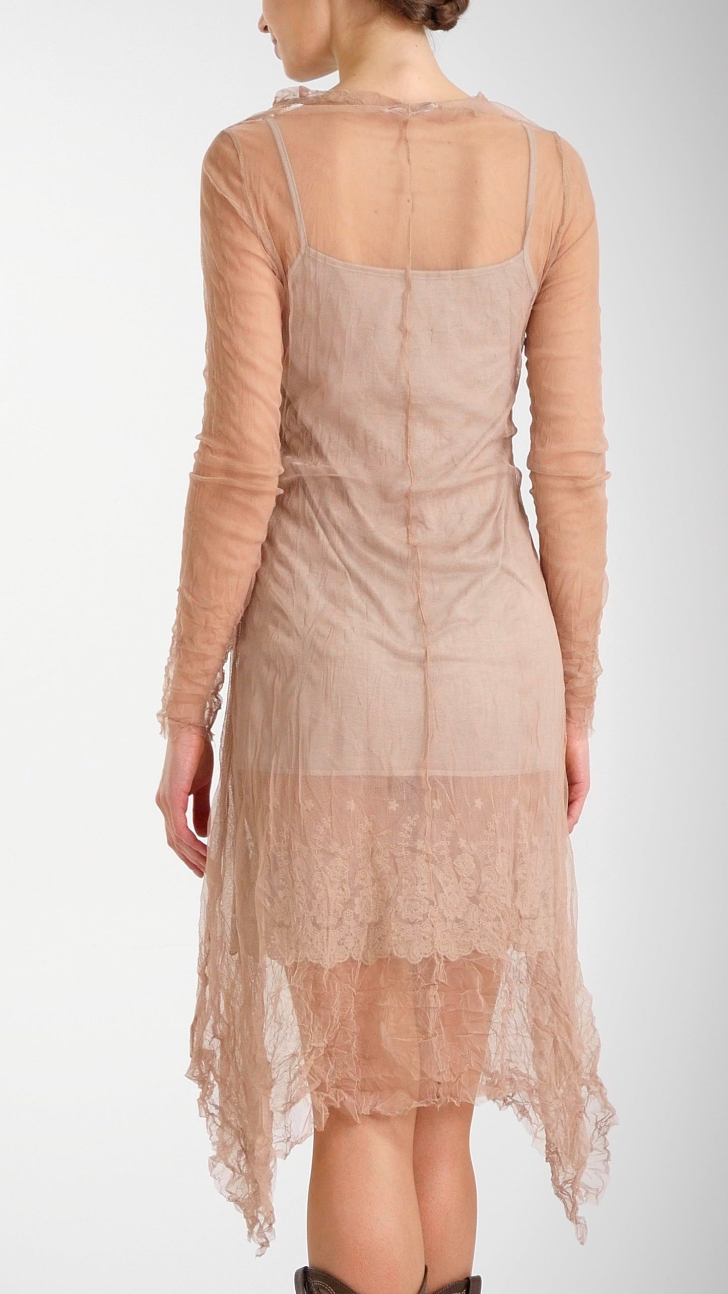 Mesh Long Sleeve Dress/Slip - Shop Lev