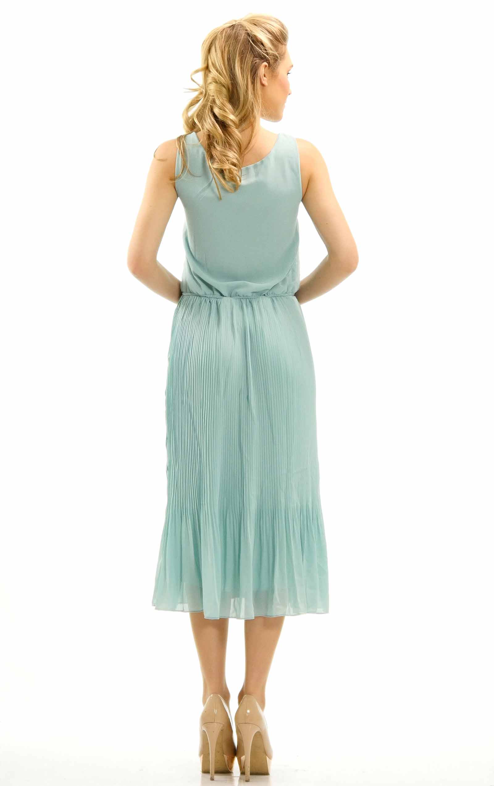 Women's Lace Top with Pleated Skirt Midi Dress - Shop Lev