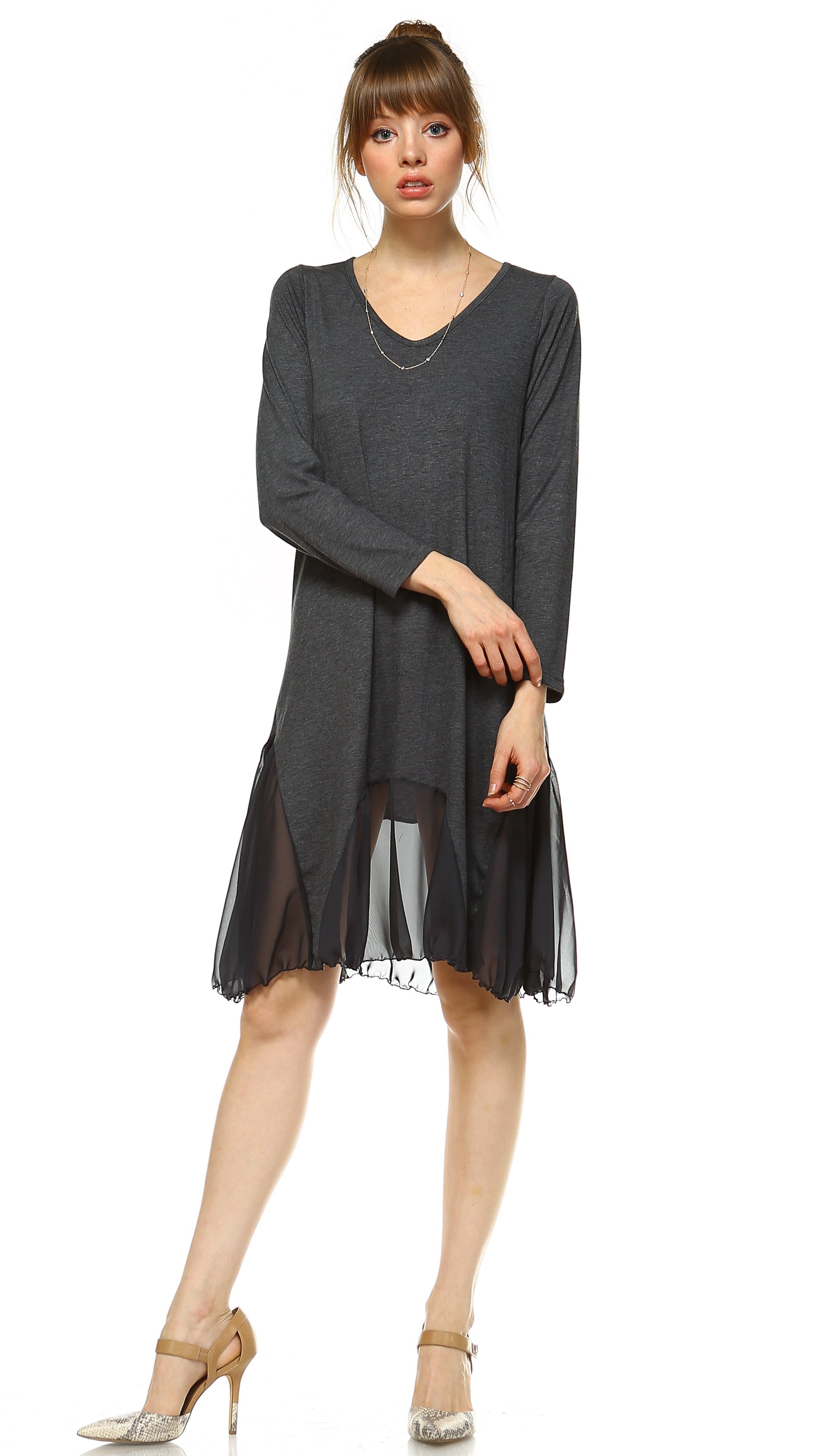 Bottom Scooped Long Sleeve Tunic Dress Shop Lev Bottom Scooped Long Sleeve Tunic Dress Shop Lev