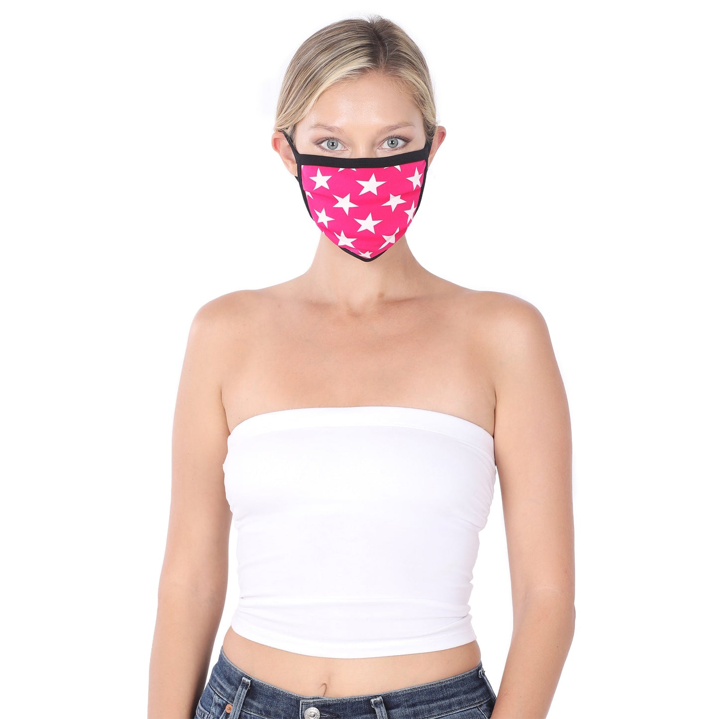 6 Pack Star Print Washable Cotton Face Mask