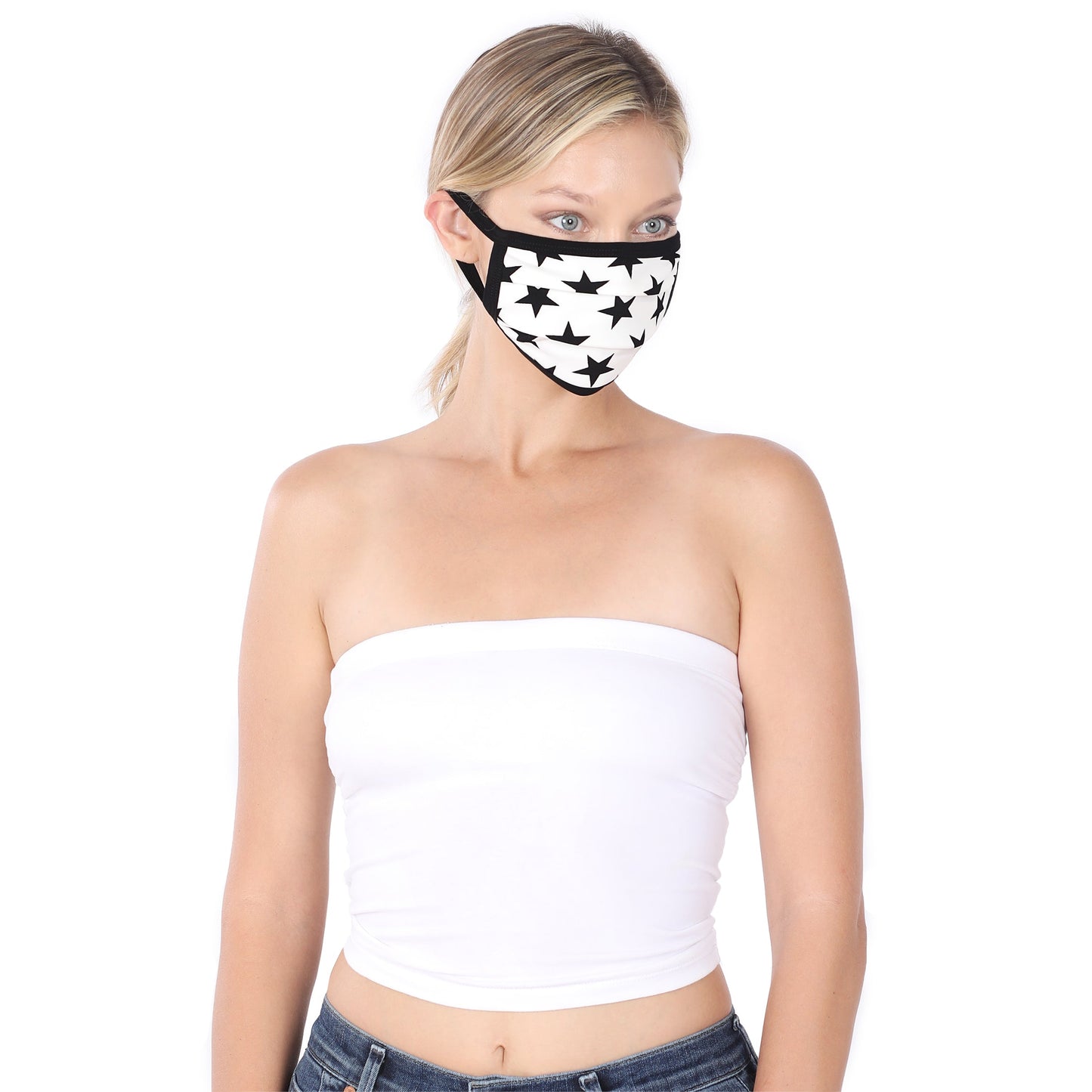 6 Pack Star Print Washable Cotton Face Mask
