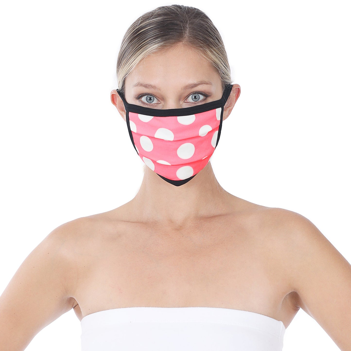6 Pack Polka Dot Print Washable Cotton Face Mask