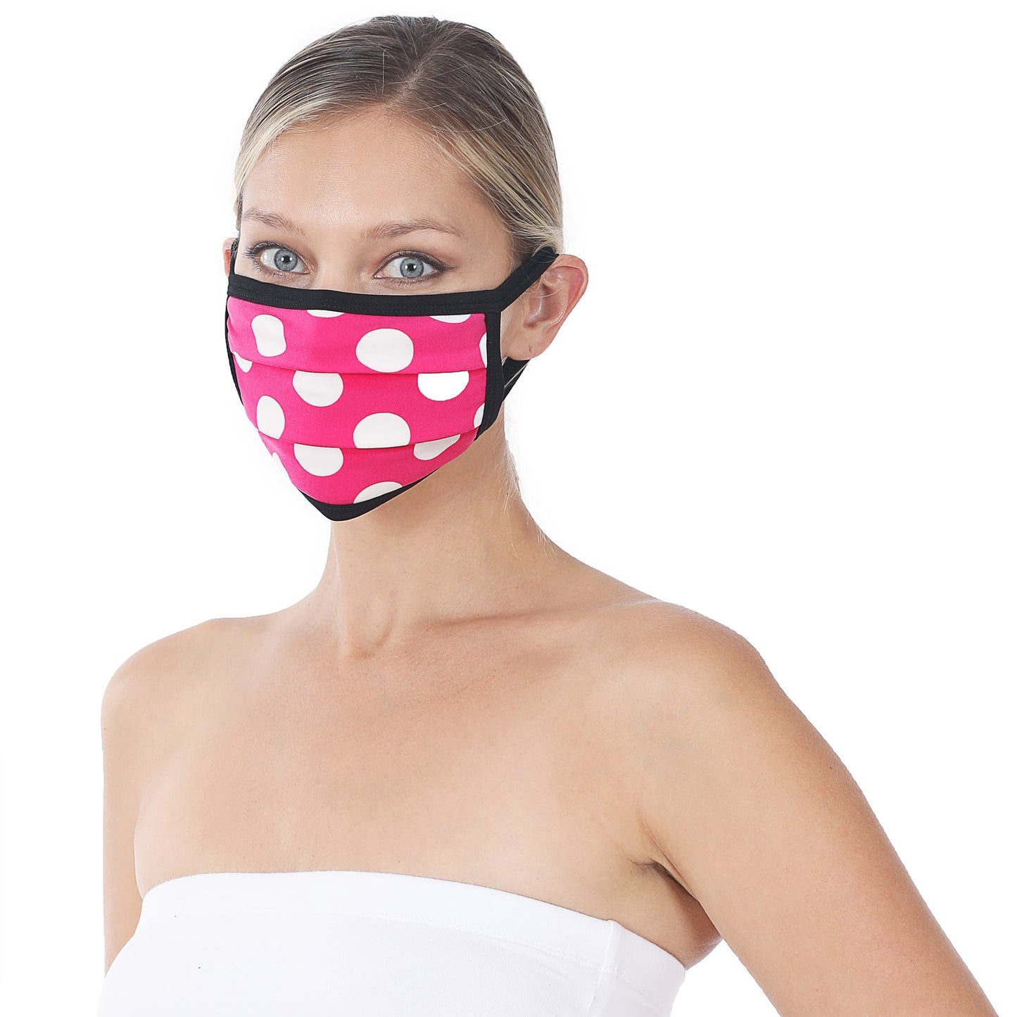 6 Pack Polka Dot Print Washable Cotton Face Mask