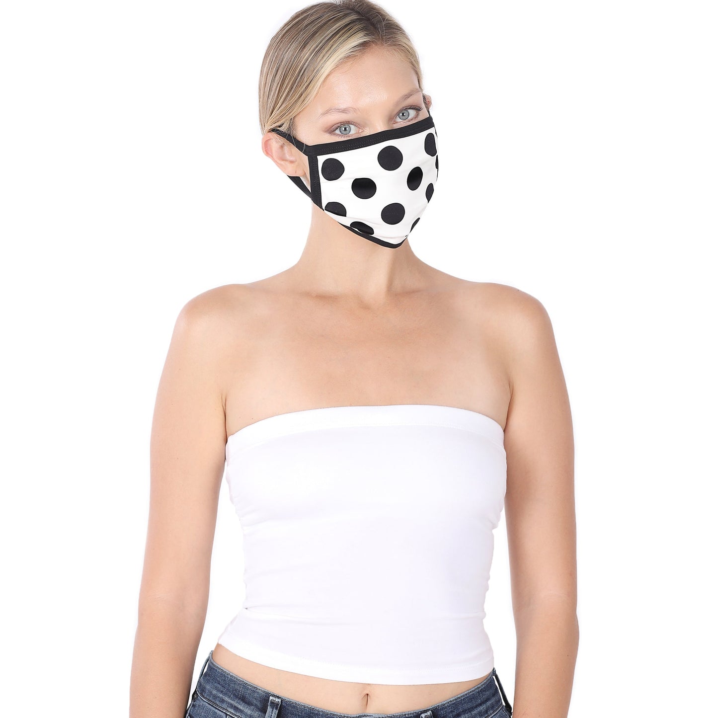 6 Pack Polka Dot Print Washable Cotton Face Mask
