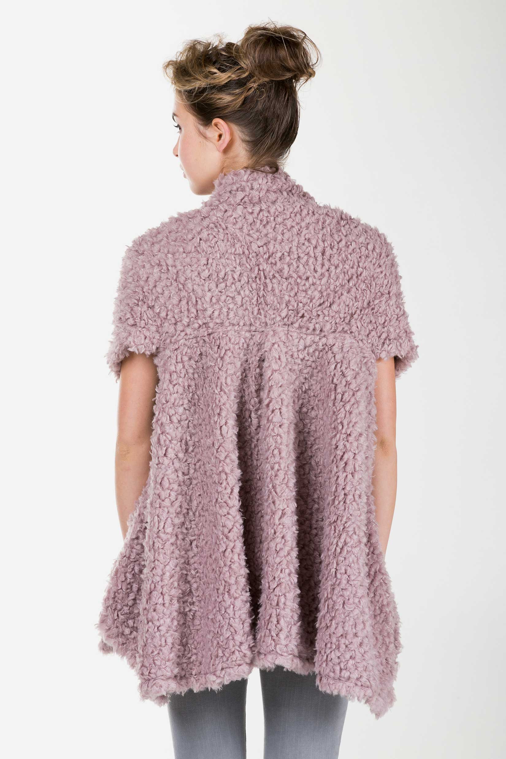 Shaggy Fur Convertible Vest and Shawl - Shop Lev