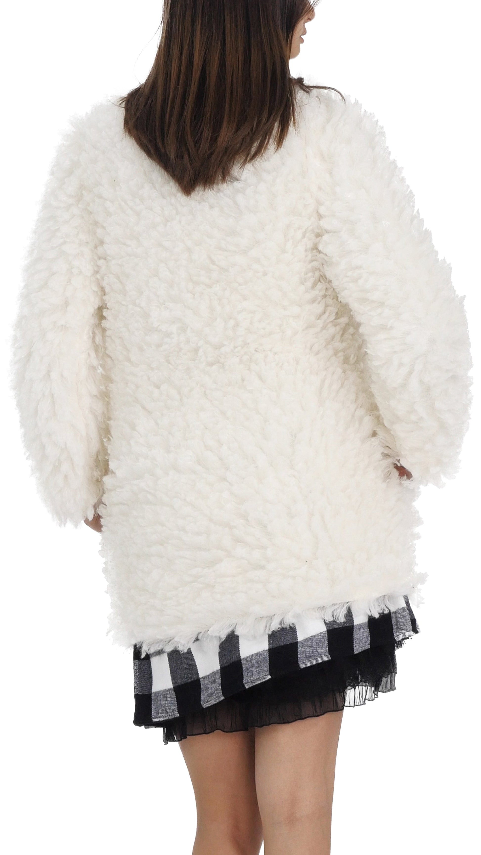 Soft Poodle Faxu Fur Zip-up Jacket - Shop Lev