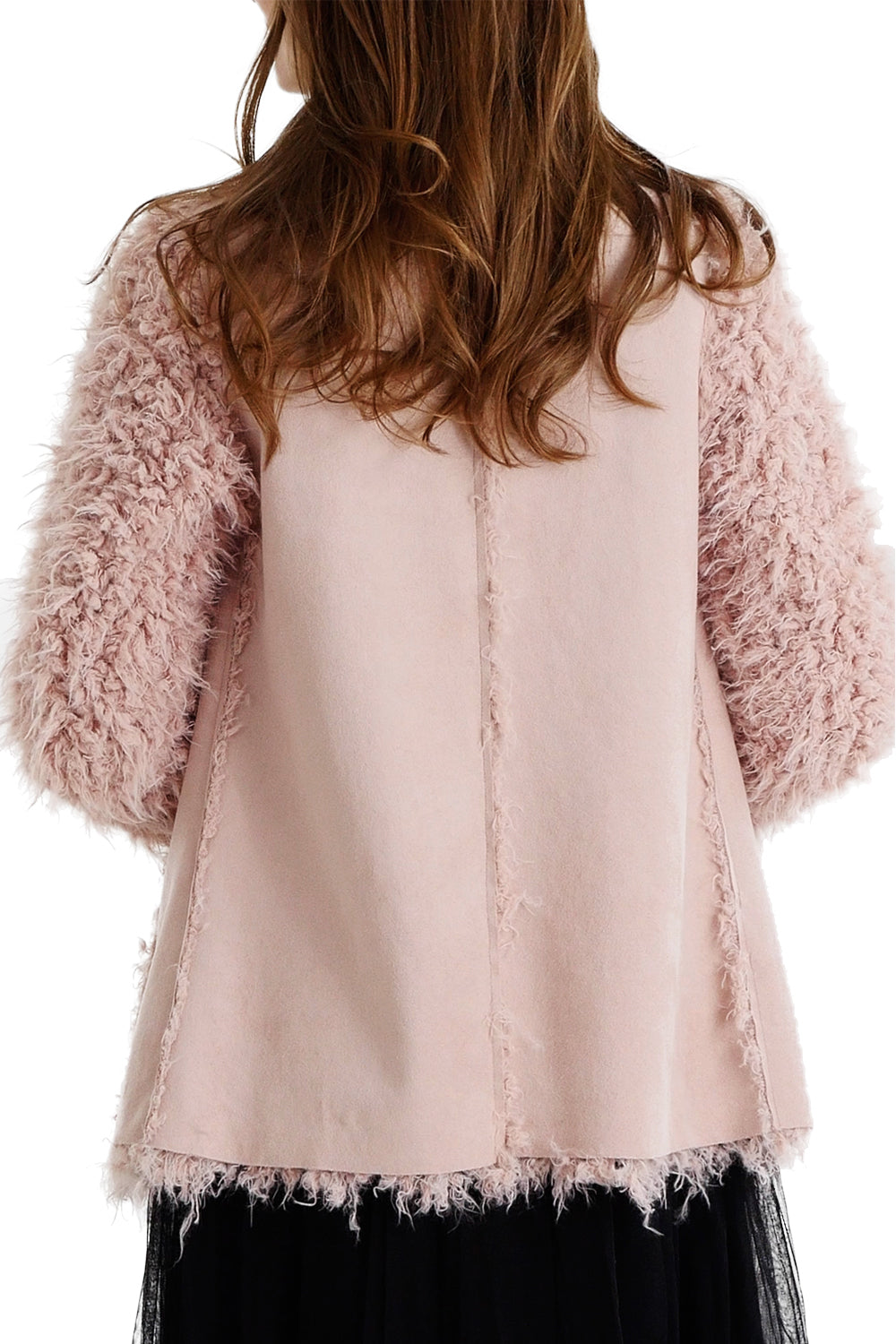 Shaggy Faux Fur Jacket with Swede Body - Shop Lev
