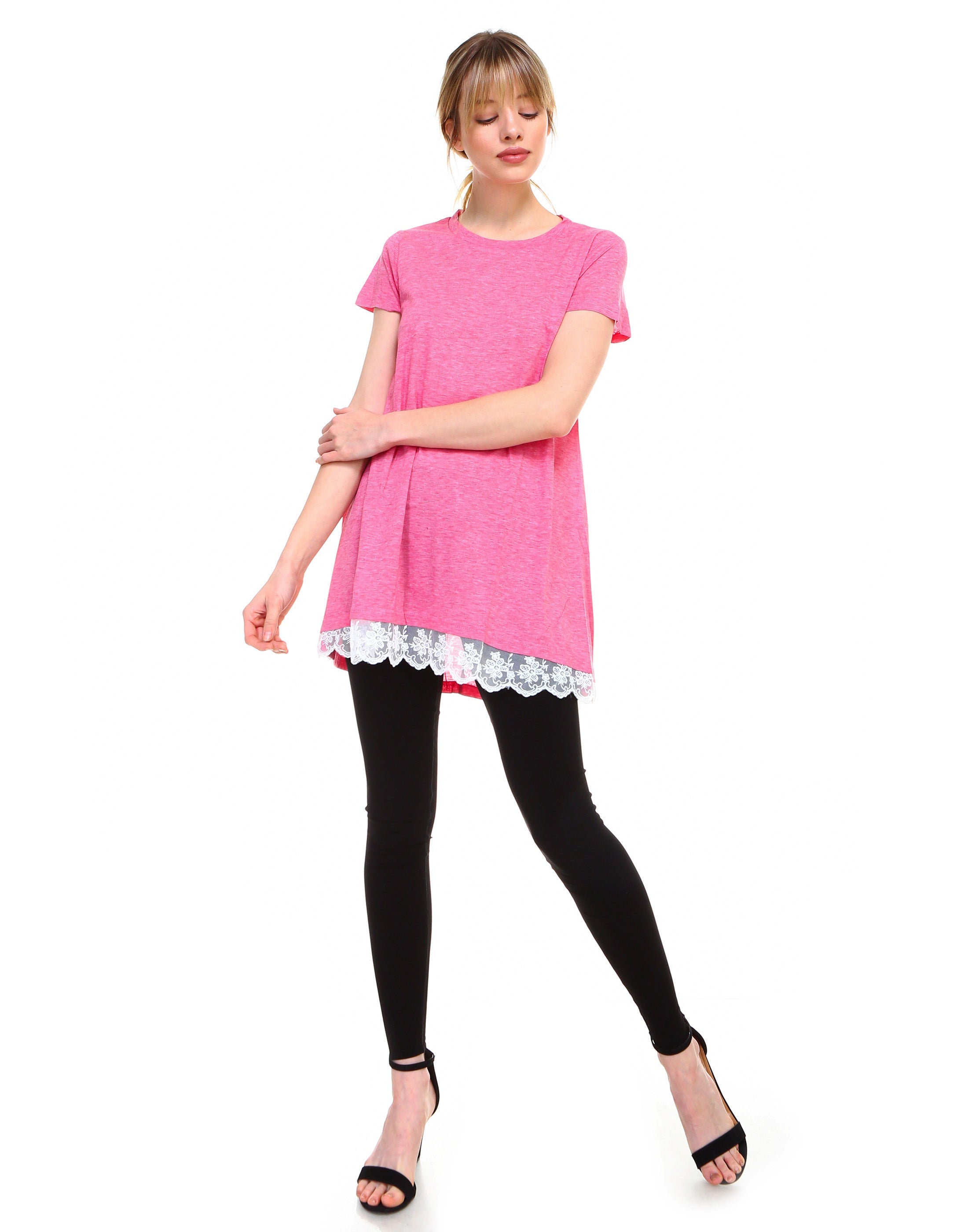 FLARE TOUCH SOLID TUNIC TOP
